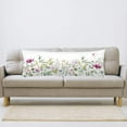 thumbnail image 4 of Floral Body Pillow Cover 20"x54" Pillow Case Wild Flower Plant Vintage Florals Herbs and Botanical Rectangle Long Pillow Cases Protector with Hidden Zipper Decorative Bedding Pillowcase for Bed,Couch, 4 of 5