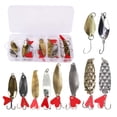 thumbnail image 1 of Splihome 10Pcs Fishing Metal Perch Freshwater Spoon Lure Kit Sequins Spinner Lures, 1 of 10