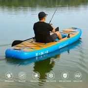 HHSJZWCY 10 ft Inflatable Kayak with Detachable Seat, SUP-Kayak Set Boat for Fishing, Touring