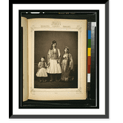 Historic Framed Print, [Studio portrait of models wearing traditional clothing from the province of Yania (Yanya), Ottoman Empire] - 2, 17-7/8" x 21-7/8"
