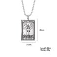 thumbnail image 4 of TEAMER Skeleton Tarot Card Necklace Stainless Steel Amulet Marigold Tarot Card Major Arcana Necklaces for Women Men, 4 of 4