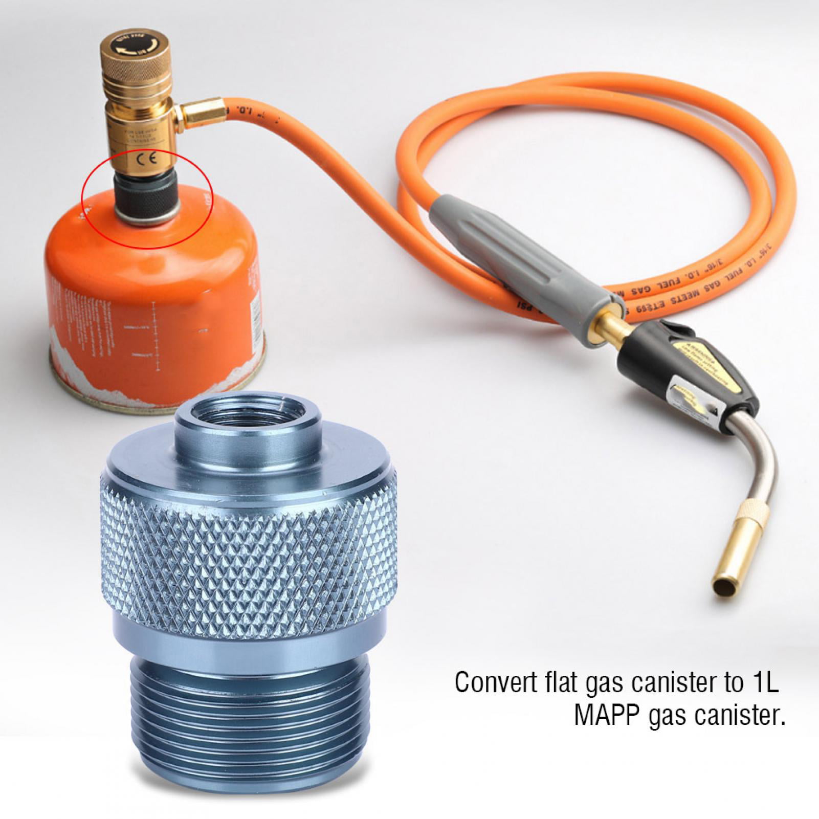 Gas Adaptor Gas Canister Adapter Gas Tank Adapter Durable Adaptor Valve Flat 
