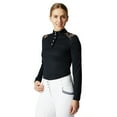 thumbnail image 3 of HORZE Sianna Women's Long Sleeve Breathable Equestrian Show Shirt with Lace Shoulders, 3 of 9
