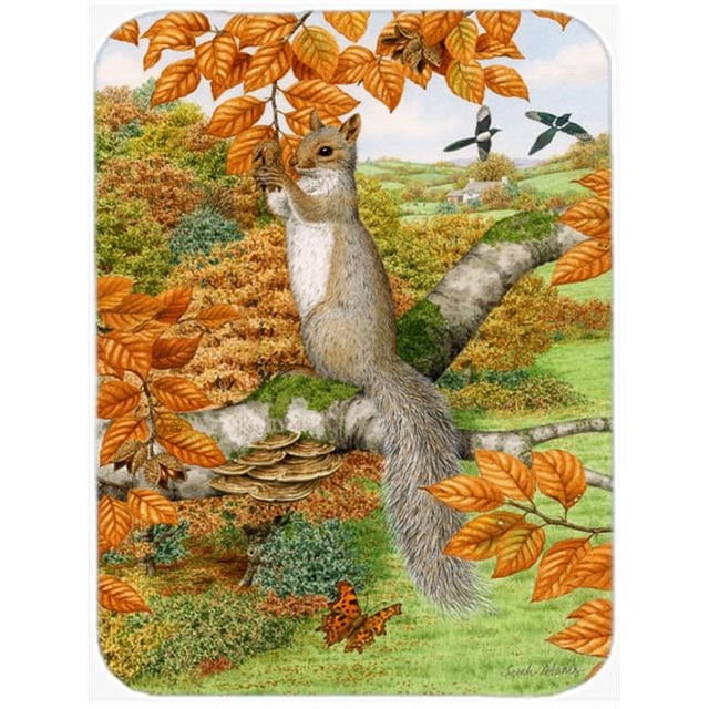 Carolines Treasures ASA2074LCB Grey Squirrel Glass Cutting Board- Large