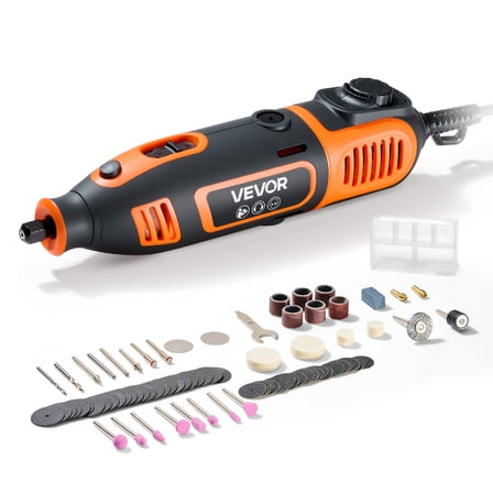 VEVOR 84-Piece Rotary Tool Kit, 200W Mini Power Rotary Tool Corded , 6-Level Speed 8000-40000 RPM Multi-Purpose DIY Tools for Engraving, Sanding, Polishing, Carving, Grinding, Cutting, DIY Crafts