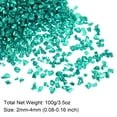 thumbnail image 2 of Triturado Vidrio Chips 100g/3.5oz 2mm-4mm Irregular Metálico Brillante Vidrio para Artesanía Bricolaje Jarrón Relleno Epoxi Resina Decoración, Cian, 2 of 5