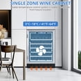 thumbnail image 2 of Aoile 22.5"D Wine Refrigerator Cooler with 46-bottle Capacity, Built-in Compressor Wine Cellar, 2 of 8