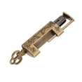 thumbnail image 1 of Mini candado tradicional chino con diseño de urraca y flores, pequeño candado para muebles vintage, bronce., 1 of 14