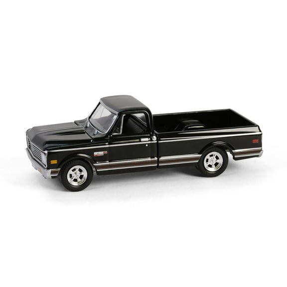 1972 Chevrolet Cheyenne C10 Short Bed Pickup Truck Black "Hobby Exclusive" Series 1/64 Diecast Model Car by Greenlight
