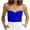Blue, variant on JIUKE Tube Tops for Women Strapless Sleeveless Crop Shirts Ribbed Knit Going out Tops Slim Fitted Solid Basic Tees