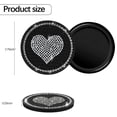 thumbnail image 2 of 2PACK Black Sparkly Rhinestone Car Cup Mat 2.75 Inch Universal Fit High Elasticity AntiScratch Decor for Women Interior Car Accessories and Home Office, 2 of 7