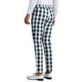 thumbnail image 3 of Pantalones de cuadros INSPIRE CHIC para hombre, corte regular, frente plano, pantalones de negocios de color contrastante, 3 of 6
