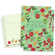 Tree-Free Greetings Christmas Greeting Card 2 Pack, 5 x 7, Fiestas Pattern (GT69315)