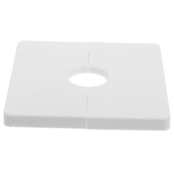OUNONA Square Wall Split Flange Plastic Plate with 28mm Diameter Hole Replacement Cover for Plumbing Accessories
