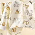 thumbnail image 4 of xaweyi Infant Toddler Boys Girls Cute Cartoon Long Sleeve Homewear Set Breathable Soft Comfortable Indoor Loungewear Outfit Size 3-4 Years, 4 of 4