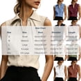 thumbnail image 3 of Miluxas Women's Sleeveless Button Down Blouse Collared Pleated Front Loose Tunic Shirts Work office Casual Tank Tops Lightweight Summer Outfit Blue, 3 of 9