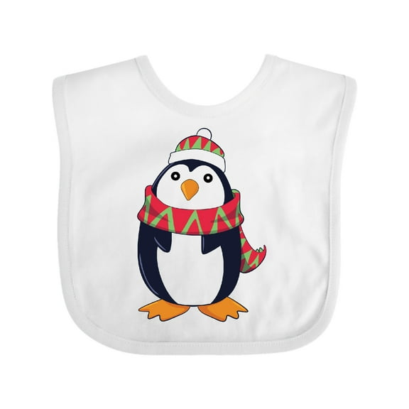 Inktastic Cuddly Christmas Penguin Boys or Girls Baby Bib