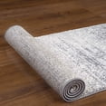 thumbnail image 4 of Florida Collection Distressed Modern Abstract Polypropylene Indoor Area Runner Rug (Grey, 2' x 7'), 4 of 4