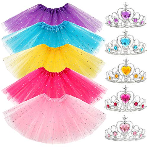 Shinelicia 10 PCs Princess Tutu Crown Dress up Accessories Tiara Ballet