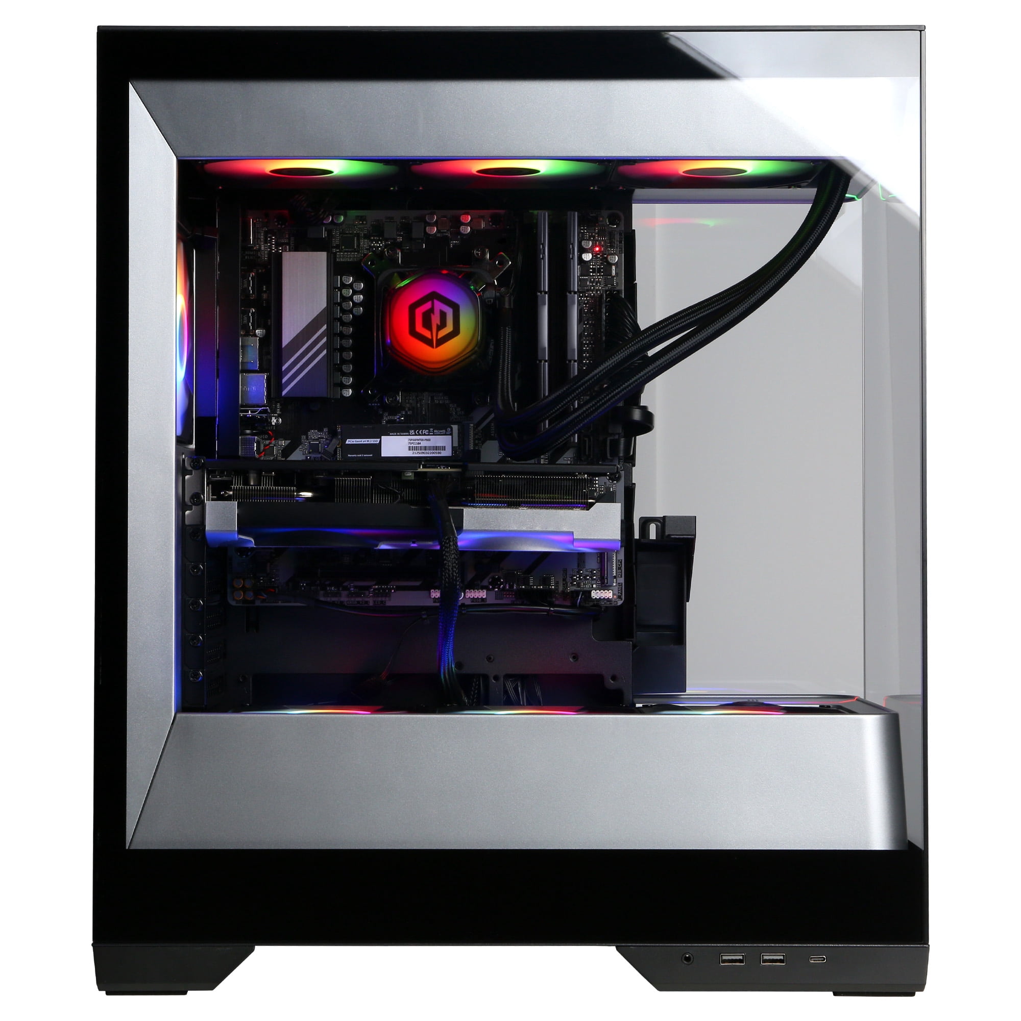 CyberPowerPC Gamer Supreme Gaming Desktop, AMD Ryzen 9 9900X3D, NVIDIA GeForce RTX 5070 12GB, 32GB DDR5, 1TB SSD, Black, SLC7700WSTV2