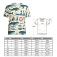 thumbnail image 2 of Nautical Whales & Ships Women's Short Sleeve T-Shirt Crew Neck Casual Summer Trendy Loose Fit Tops, 2 of 7
