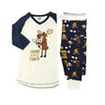 thumbnail image 3 of Lazyone Women's Soft Casual Pajama Leggings and Tall Tee Sets With Cute Fun Prints, Smore Sleep, 3 of 7