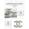 thumbnail image 5 of Broche Cc pour Femme, Chandail, Petit Complet, Broche Décorative, Diamant, Perle, Broche Décorative à Bouton, 5 of 5