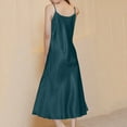thumbnail image 3 of Aofany V Neck Silk Nightgowns for Women Sexy Satin Chemise Lingerie Sleepwear Silk Slip Nightdress Elegant Spaghetti Strap Midi Dress, 3 of 6
