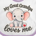 thumbnail image 4 of Inktastic Great Grandpa Loves Me Boys or Girls Baby Bib, 4 of 4