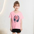 thumbnail image 2 of Chemises Filles Mignonnes Mode Imprimé Col Rond Manches Courtes Tee Été Décontracté Ample Hauts Filles, Tees Rose 12 Ans-14 Ans, 2 of 4