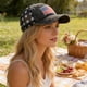 thumbnail image 1 of Americans Flag Embroidered Baseball Cap Distressed Mesh Back Hat Vintage For Men Women Summer Outdoor Black, 1 of 6