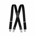 thumbnail image 1 of Bretelles Extra Larges En X Pour Hommes Avec Pinces Noires Ou Argentes Et Tissu Pais - 5 Cm, 1 of 4