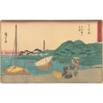 thumbnail image 3 of Andō Hiroshige 24x16 Black Modern Framed Museum Art Print Titled - Maisaka (ca. 1841-1842), 3 of 5