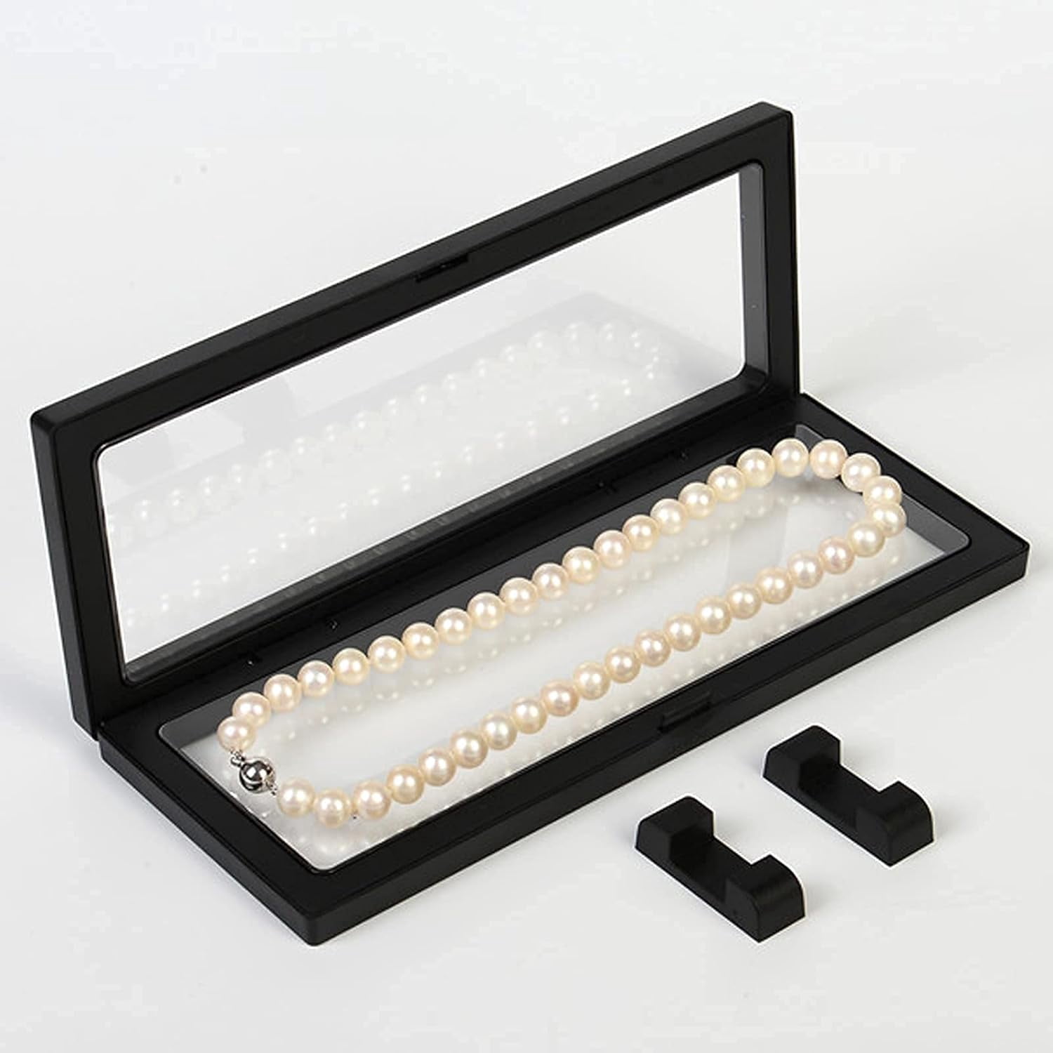 6-Pack Floating Display Frames - Transparent PE Jewelry Box Stand For Coins, Medals, Rings & Collectibles 1 thumbnail image