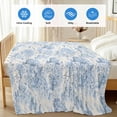 thumbnail image 4 of Blue Floral Cooling Blanket,Lightweight Breathable Summer Throw Blanket with Double Sided Cold Effect,Garden Petals Flower Botanical Tree Branch Picnic Blankets Bed Sheet for Hot Sleepers 50"x60", 4 of 8