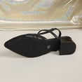 thumbnail image 6 of PiGOGI Women Pointed Toe Closed Toe Mesh Breathable Heel Comfortable Sandals Summer Casual Walking Shoes Black, 6 of 9
