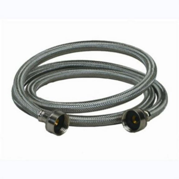 Proflo Pf146815 60" Double Reinforced Washing Machine Supply Hose - Stainless Steel