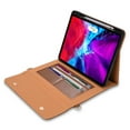 thumbnail image 3 of ELEHOLD Leather Bag Case for iPad Pro 12.9" 2022/2021/2020/2018 with Card Slots Zipper Storage Pencil Holder Kickstand Function Crossbody Shoulder Strap Handstrap Phone Bag Business Bag Case,Brown, 3 of 9