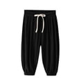 thumbnail image 2 of Ahuyic Solid Color Drawstring Girls Full Length Pants Mosquito Repellent 1-15Y, 2 of 3