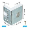 thumbnail image 2 of Uxcell Metal Corner Braces, L-Shape Bracket Right Angle Board Holder White, 2 of 6