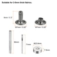 thumbnail image 2 of Uxcell 200 Sets Leather Rivets 7mm x 8mm Metal with 3 Setter Tools for Craft, Gunmetal, 2 of 6