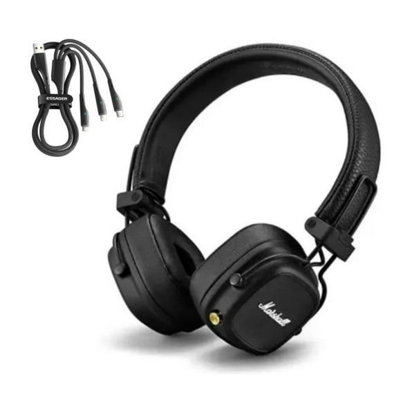 Audífonos bluetooth Marshall Major IV Negro (Cargador 3-1 Regalo)