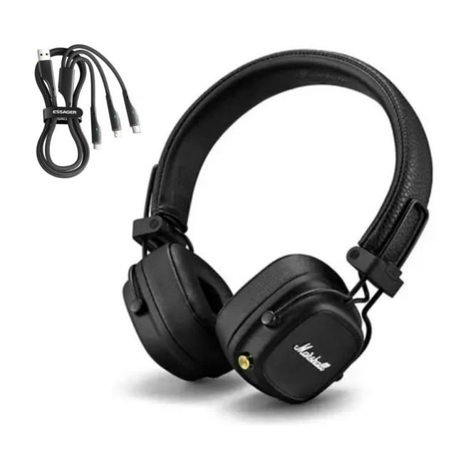 Audífonos bluetooth Marshall Major IV Negro (Cargador 3-1 Regalo)