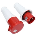 thumbnail image 4 of Enchufes Industriales Protección IP67 Enchufe Impermeable Trifásico De 4 Pines 380V-415V 63A 3P+E Con Anillo De Sellado Para Lugares Interiores Y Exteriores ANGGREK Eléctricas, 4 of 8