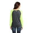 thumbnail image 2 of District Adult Female Women Electric Heather T-Shirt Neon Lime/Blk 2X-Large, 2 of 6