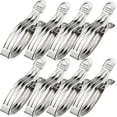 thumbnail image 1 of RV 8 Pinzas Grandes para Ropa de Acero Inoxidable, Pinzas Grandes para Cortavientos, Pinzas Duraderas para Toalla de Playa/Toalla de Mano/Sábanas de Baño/Manteles y Ropa Sailing Electrónica, 1 of 5