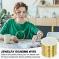 thumbnail image 4 of Uxcell Jewelry Wire Beading Wire for Jewelry Making Bare Copper Craft Beading Wire for Necklace Bracelet Gold 50M/0.4mm, 4 of 6