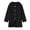 Black, variant on Girls Hooded Trench Coat Single Breasted Button Down Winter Thicked Warm Outerwear Mid Length Overcoat Casual Preppy Style Jacket for Kids with Large Pockets, (Khaki,4-5 Years)