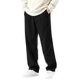 thumbnail image 2 of Fanshiluo Men's Corduroy Wide Leg Casual Pants, Elastic Waist Straight Loose Fit Trousers,XL,Big and Tall Men, 2 of 6