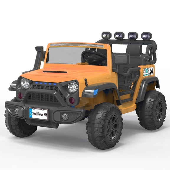 Xuanlur 24V Ride on Toys for Big Kids, 2 Seater Ride on Cars with Remote Control, 400W Motor, Ride on Truck w/ 20in Wide Seat, 3 Speeds,Lights,Bluetooth, Ride on Toy Truck for Toddlers 3-8, Orange